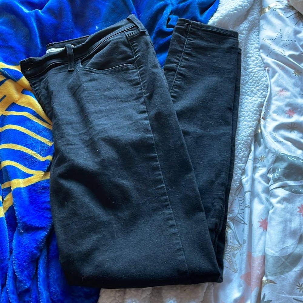 Black high rise super skinny jeans